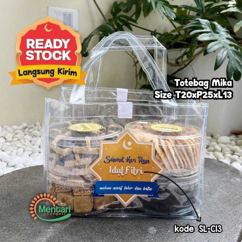 

Tas Mika Transparan Souvenir Lebaran Idul Fitri Goodybag Parcel Bingkisan Hari Raya Ready Stock dan Custom