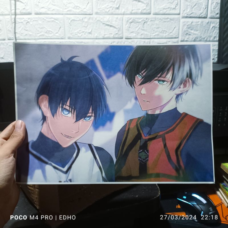 poster stiker anime blue lock / poster anime blue lock / stiker anime blue lock  [ ukuran A4 ]