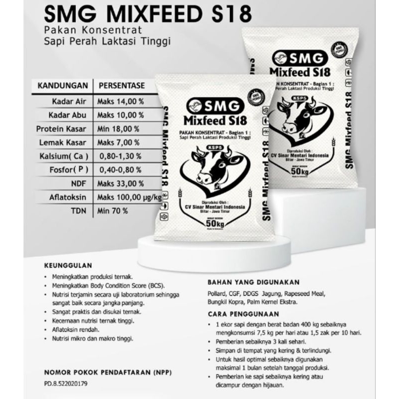 smg mixfeed s18 konsentrat kambing dan sapi