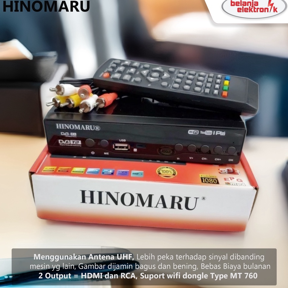 Terlaku CaR Set Top Box Receiver Penerima Sinyal TV Digital STB Hinomaru