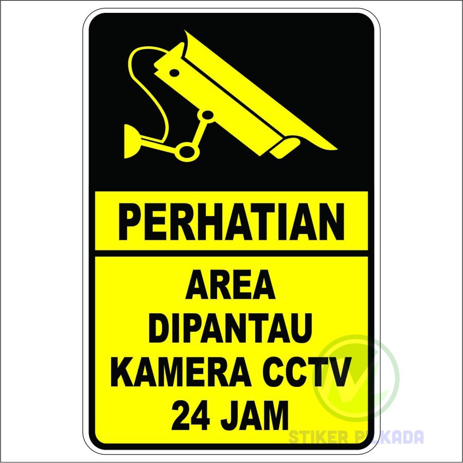 

stiker vinyl cctv kecil 15x10cm