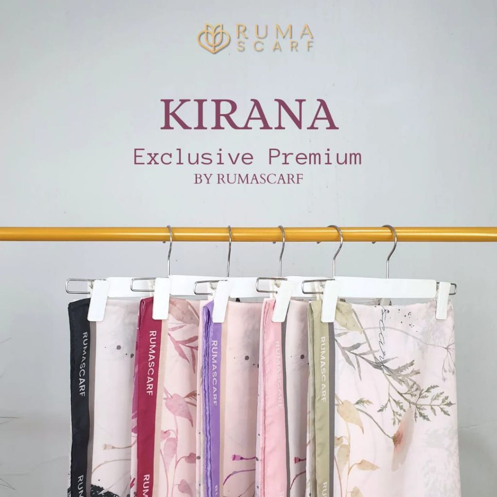 Ruma Scarf - KIRANA Series Hijab Segiempat Motif Eksklusif Size 115 x 115