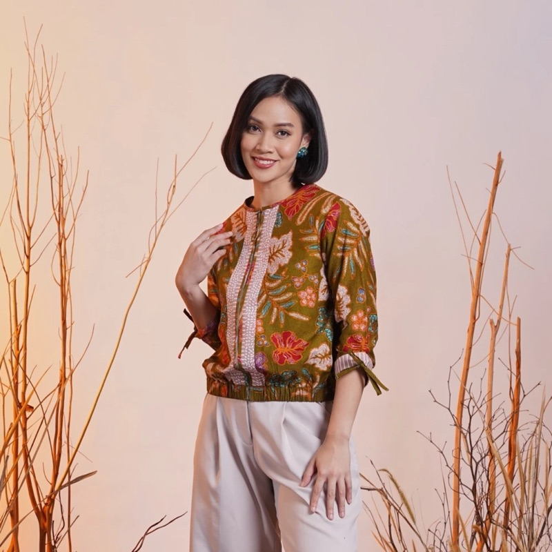 NONA RARA - Areta Encim T2485, Baju Batik Kasual Modern