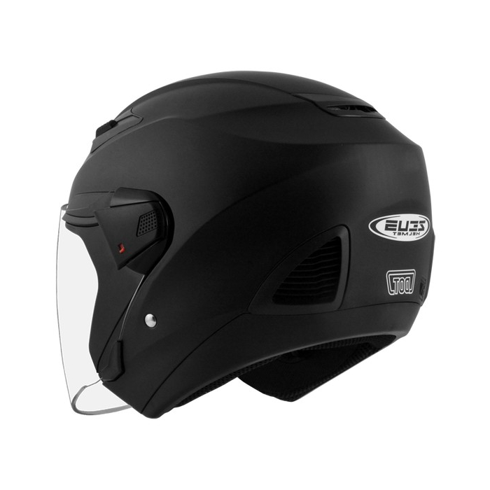 Helm Half Face Zeus 611 Black Doff 611 Matt Black