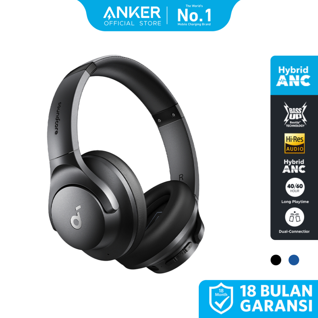 ( NEW LAUNCH ) Headphone Soundcore Q20i with Hybrid ANC - A3004