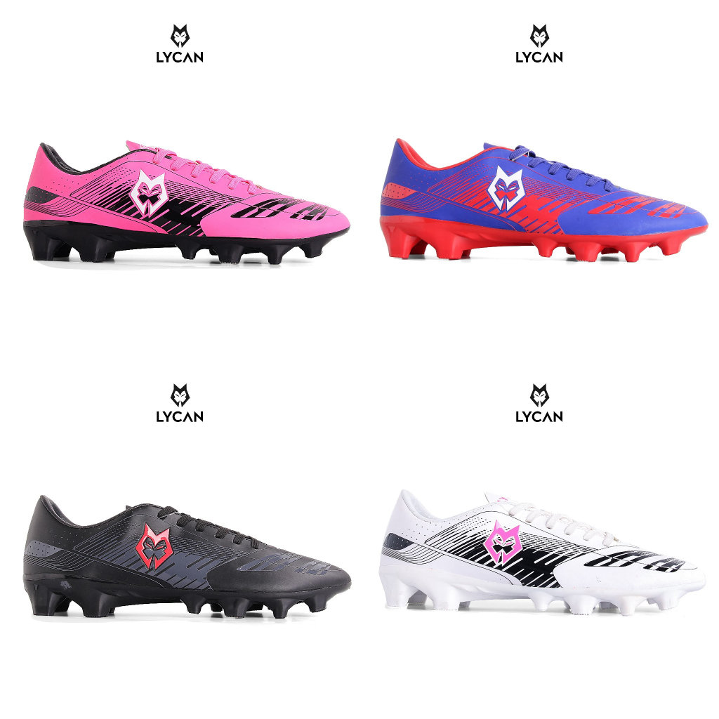 Obraal Sepatu Bola Lycan Senses Fg Specs Original Elevation in Warna Hitam Oren Ungu silver