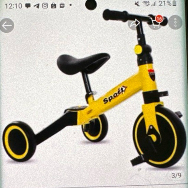 sport balance bike 3in1