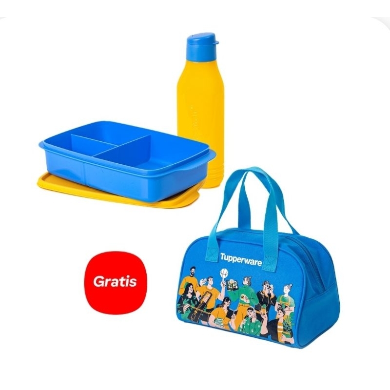 Tupperware Cool Teen TEMPAT MAKAN SEKAT BIRU