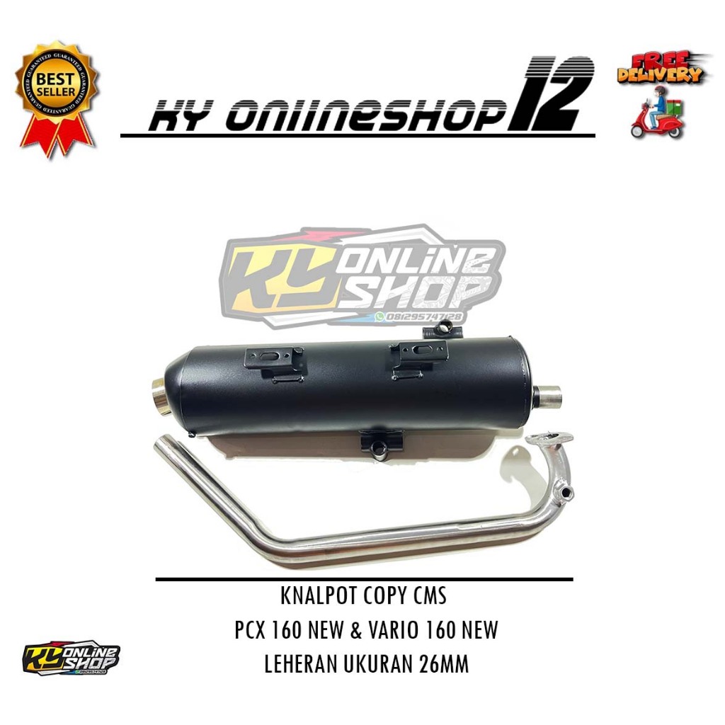 LIVE - KNALPOT COPY CMS PCX 160 NEW DAN VARIO 160 NEW / LEHERAN UKURAN 26 MM DAN 28 MM ZRC - KNALPOT