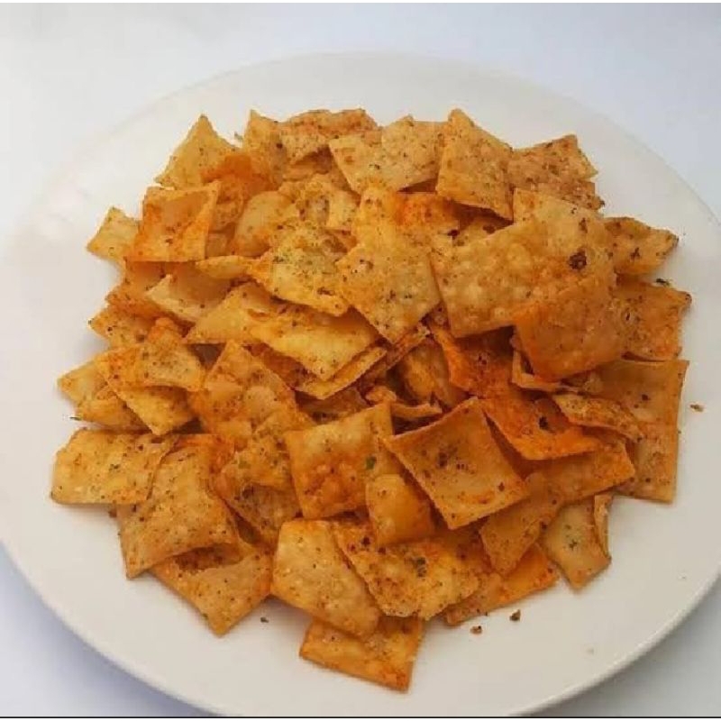 

MURAH 500gr Pangsit goreng/keripik pangsit extra daun jeruk super renyah & gurih