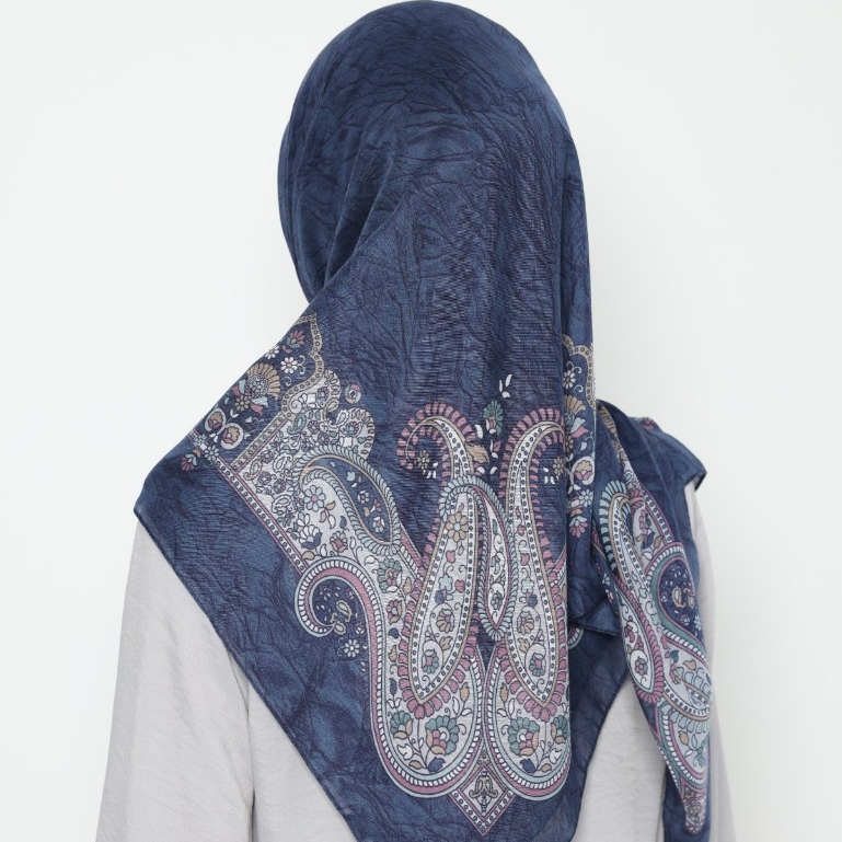 NAVY Series  Miss Color Voile Scarf Ultrafine Polyspun - Hijab Size 120*120 cm-FAZILA Series
