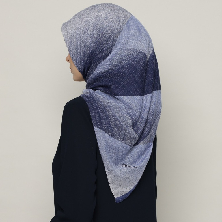 NAVY Series  Miss Color Voile Scarf Ultrafine Polyspun - Hijab Size 120*120 cm-8032 B Series