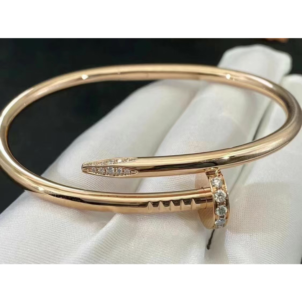 5.3gram》17K emas asli/750 kadar】Gelang emas asli  paku cantik rosegold dan gold awet kuat simple ele