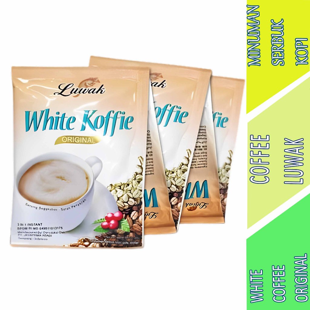 

White Coffee Original - Luwak White Coffee - Minuman Serbuk Kopi - 1 Renceng