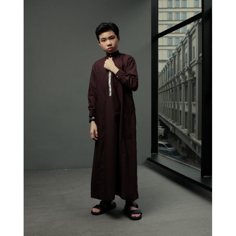 Jubah Anak Shahama Kids KDS-137 Thube Warna Coklat,Maroon,Army