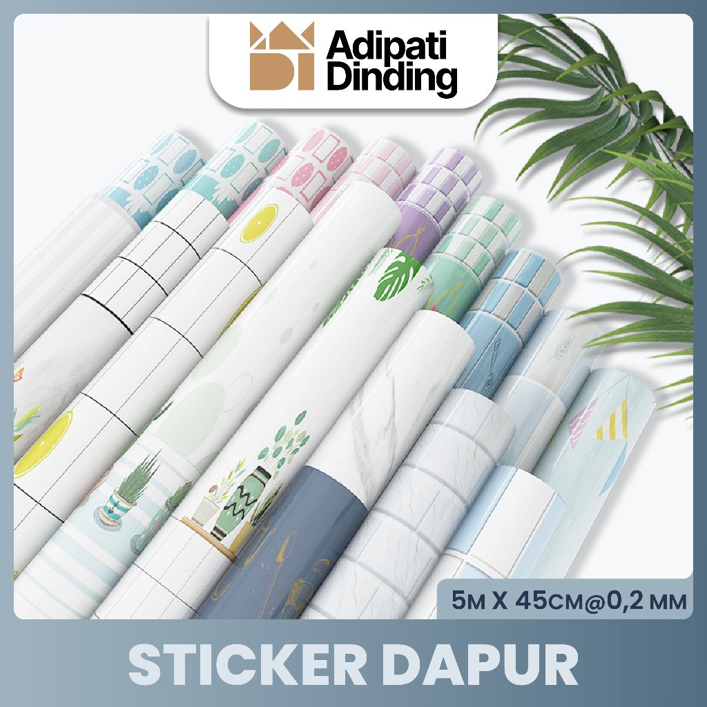 Wallpaper Stiker Dapur Termurah Ukuran 5 Meter x 45 Cm Anti Minyak Anti Air Anti Panas Dan Stiker Di