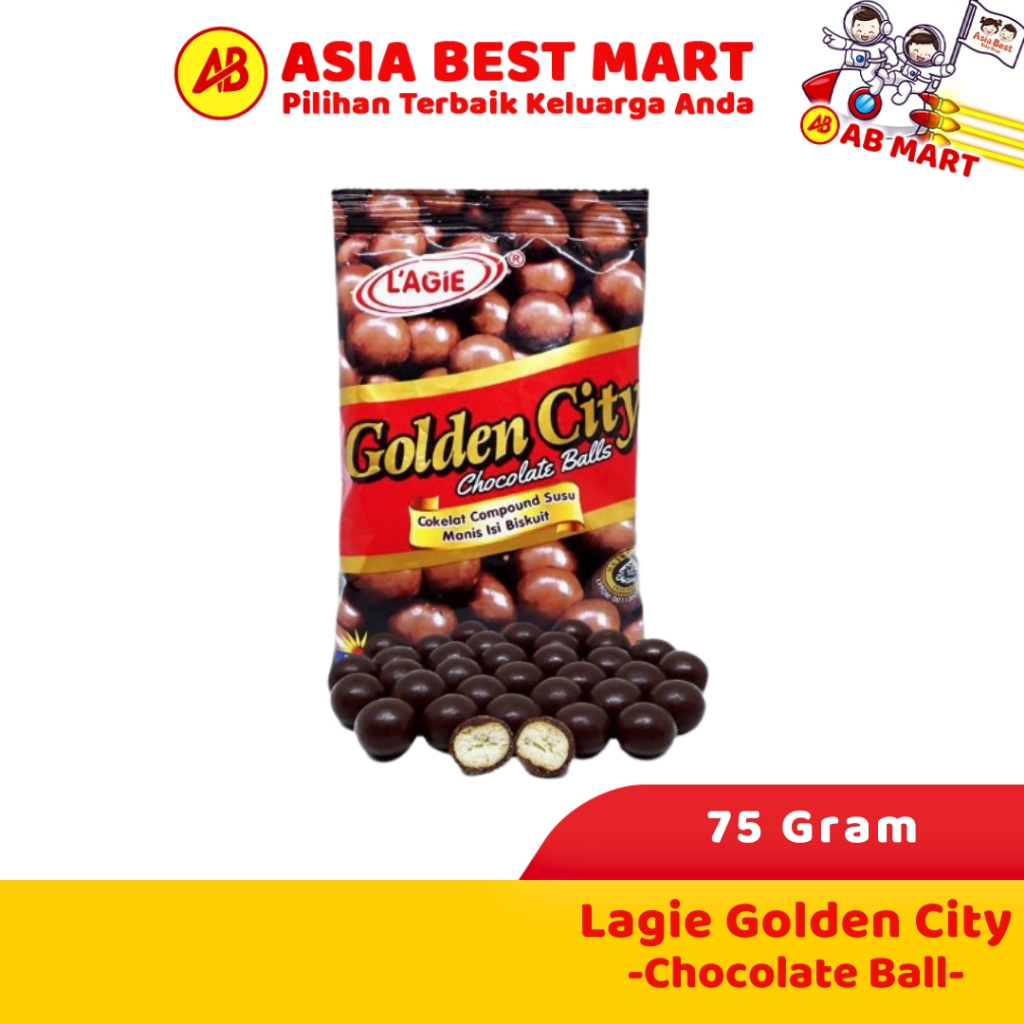 

Lagie Coklat Biskuit Golden City Chocolate Ball 75Gr Snack Cemilan