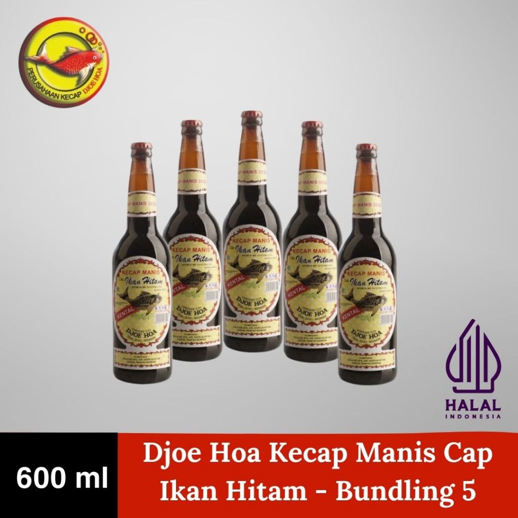 

Djoe Hoa Kecap Manis Cap Ikan Hitam - 600ml | Bundling 5