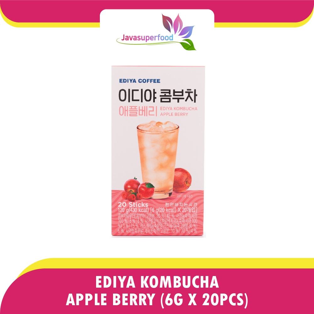 

EDIYA Kombucha Apple Berry - Minuman Serbuk Rasa Apel Beri 20 Pcs