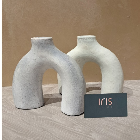 Vase Arch White - Vas Unik Putih/Panjangan Kabinet Rumah/Pajangan Ruang Tamu/Pajangan Unik