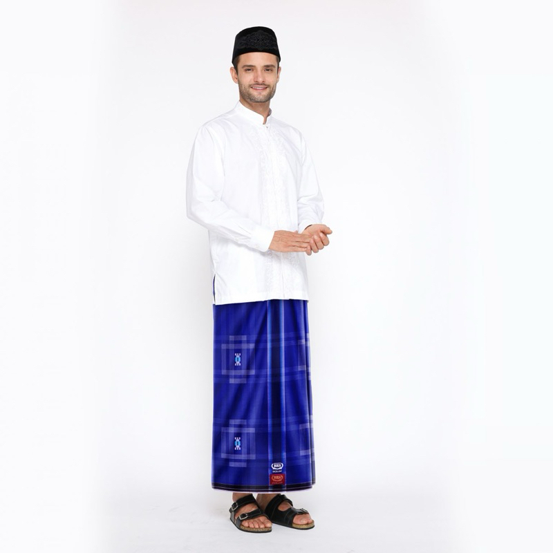 Sarung BHS Excellent Gold Motif E52 SSX Biru Tua