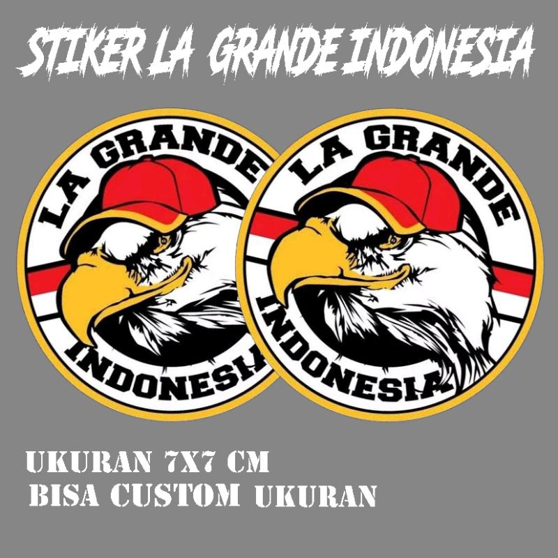 

Stiker La Grande Indonesia / Isi 10 pcs/Stiker Suporter Bola/Stiker suporter Timnas Garuda