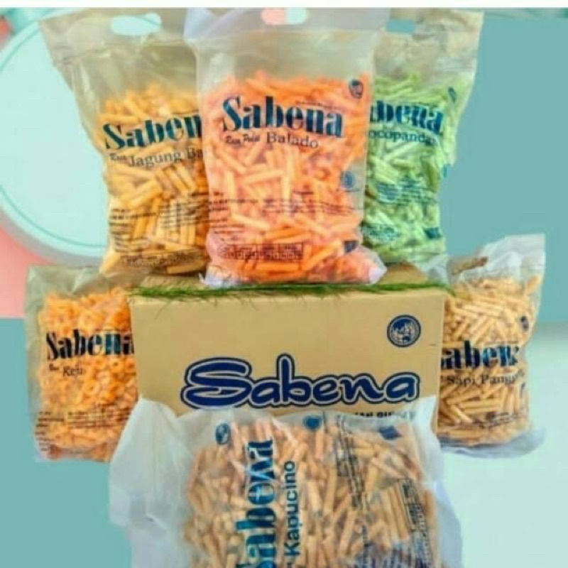 

5 BUNGKUS / 1 DUS STIK SABENA MAKANAN RINGAN GURIH DAN ENAK STIK BALADO