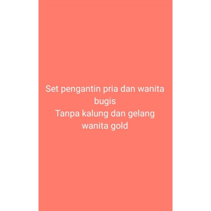 satu set acc pengantin bugis/bando pengantin/mapetuada/bando susun