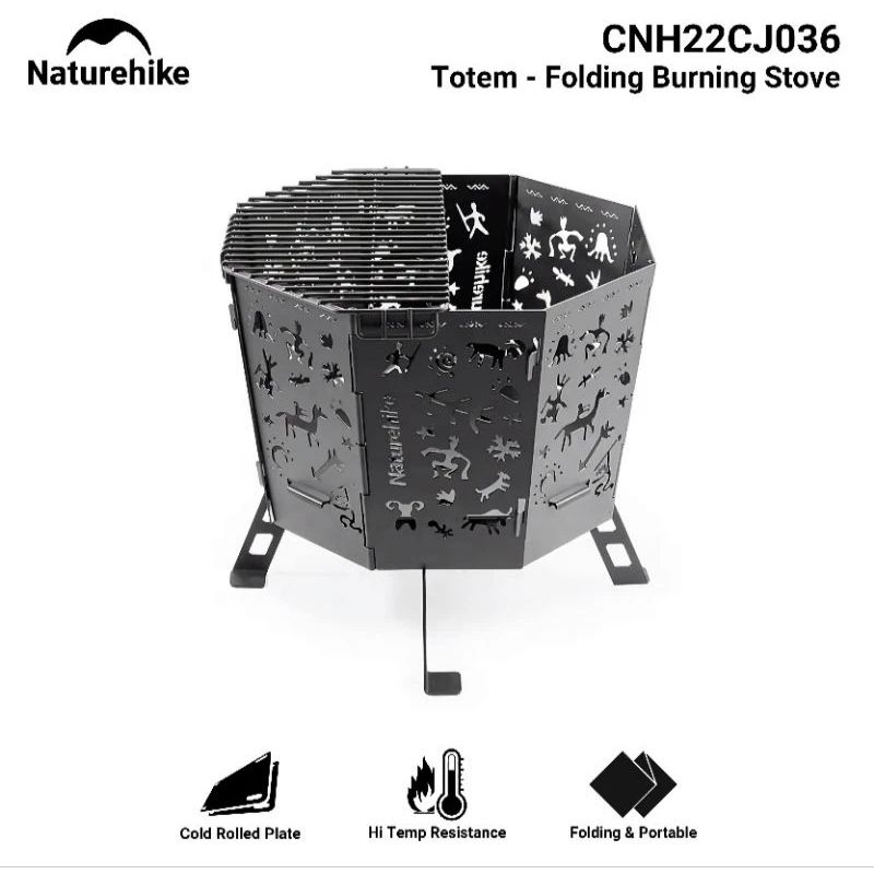TUNGKU KAYU BAKAR API UNGGUN NATUREHIKE CNH22CJ036 KOMPOR FOLDING PORTABLE  CAMPING GLAMPING HIKING 