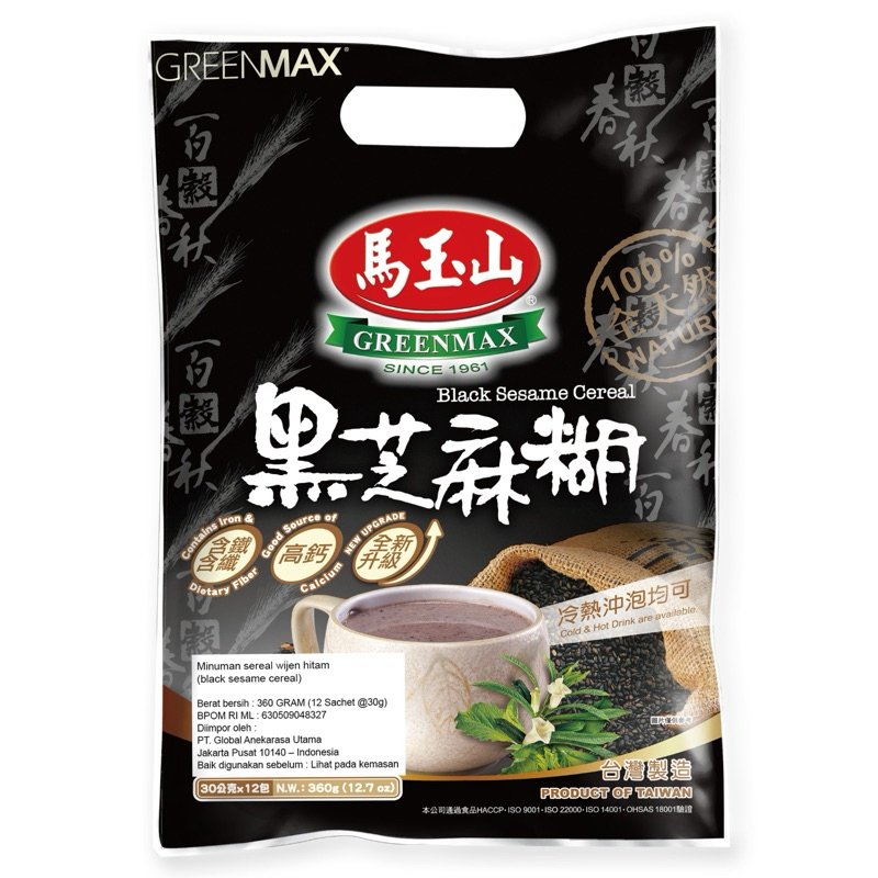 

Greenmax Black Sesame Cereal (12sachet x 30gr)