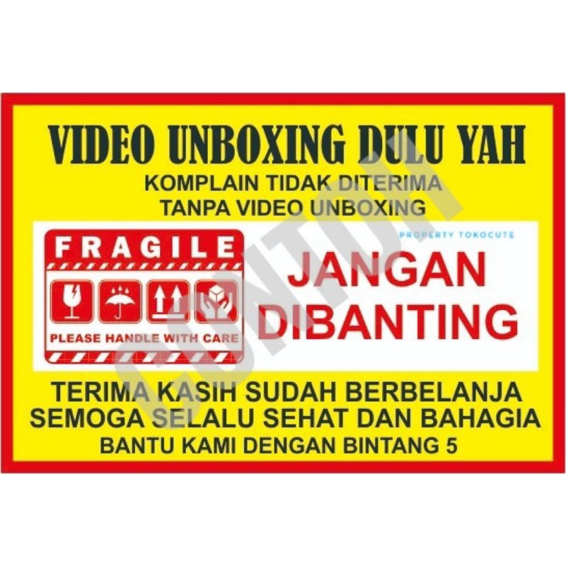

[50 PCS] Stiker Pengiriman, Stiker Fragile, Stiker Unboxing Olshop, Stiker Kirim Paket Online, Stiker Resi