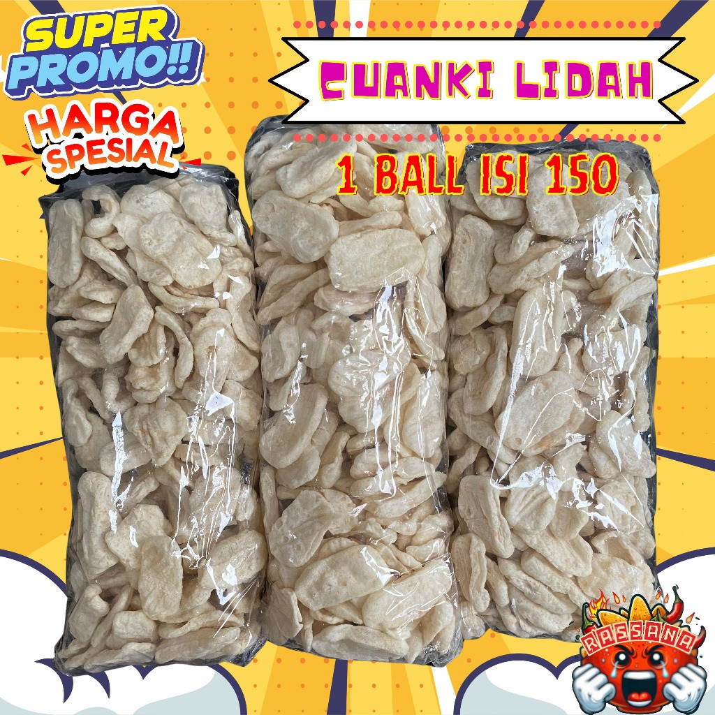 

cuanki lidah 1 ball isi 150 biji toping seblak dan baso aci