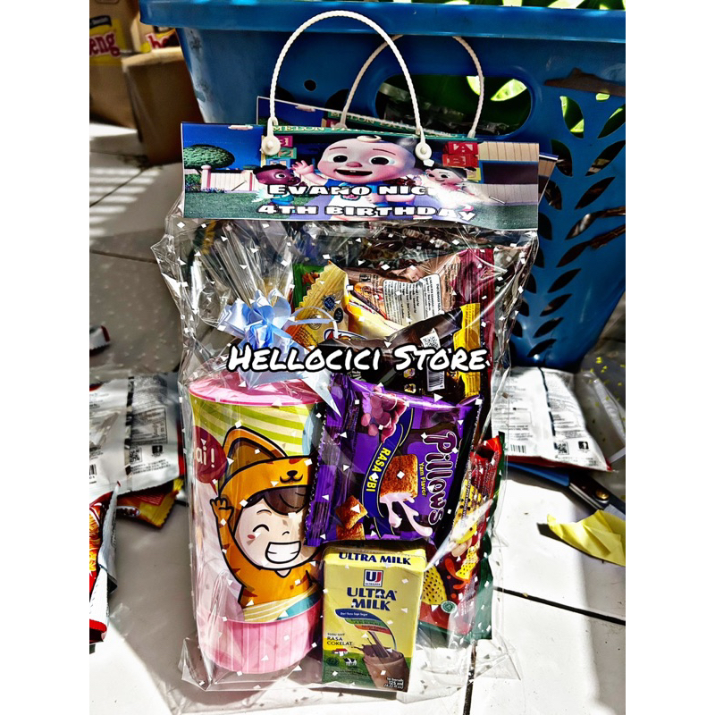 CUSTOME NEMTEK BINGKISAN SNACK + CELENGAN KEMASAN ULTAH