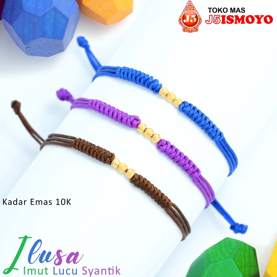 Terkini Gelang Tali Kombinasi Emas Ilusa J5 Ismoyo