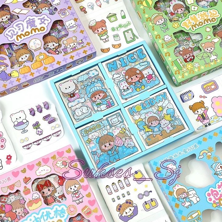 

Stok terbaru Sticker Waterproof Sticker Momo Dapat Box Isi 1 Lembar