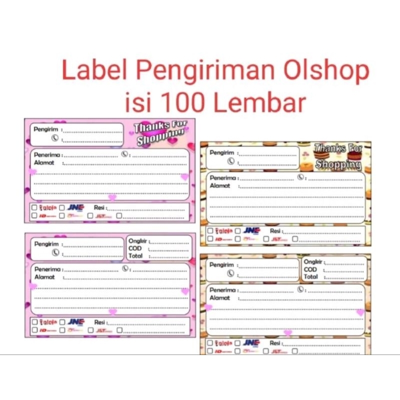 

❤️ Minishop ❤️ Kertas Pengiriman 100 pcs / Nota Kirim