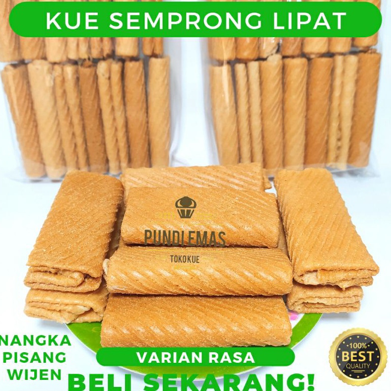 

LJM653 Ready Stok Semprong Lipat Kue Semprong Dompet Terlaris Kiloan 25 Gram Roll