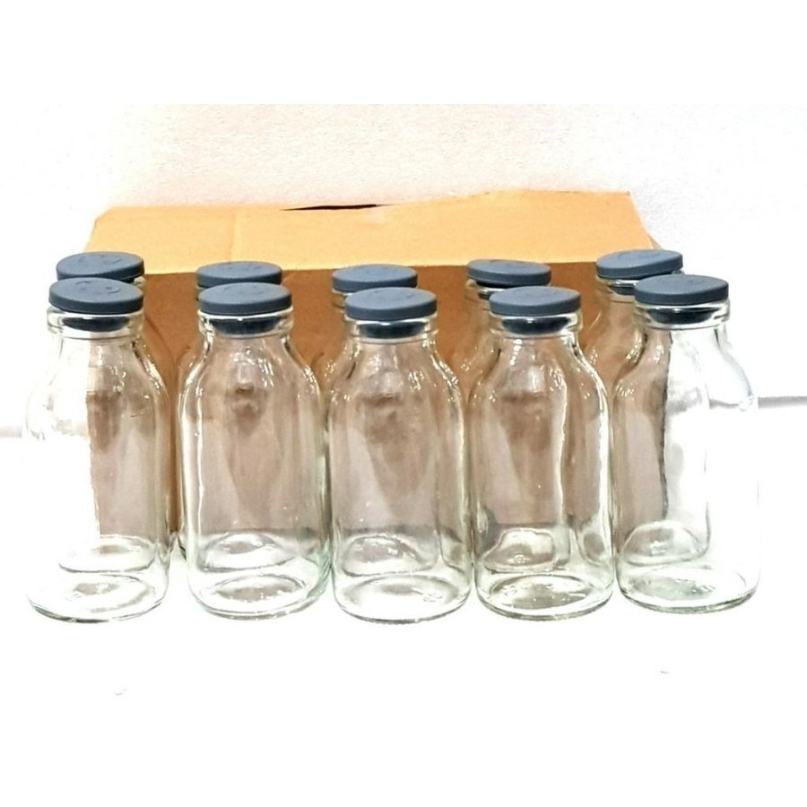 BOTOL KACA 100ML BENING / BOTOL 100ML KACA BENING BOTOL 100ML TUTUP KARET