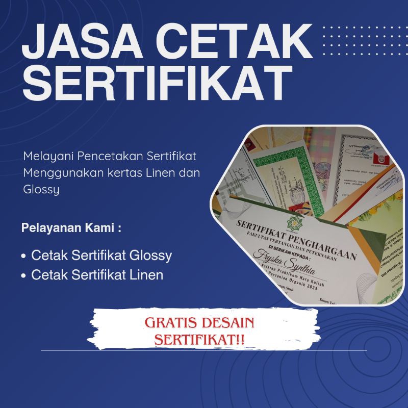 JASA CETAK SERTIFIKAT