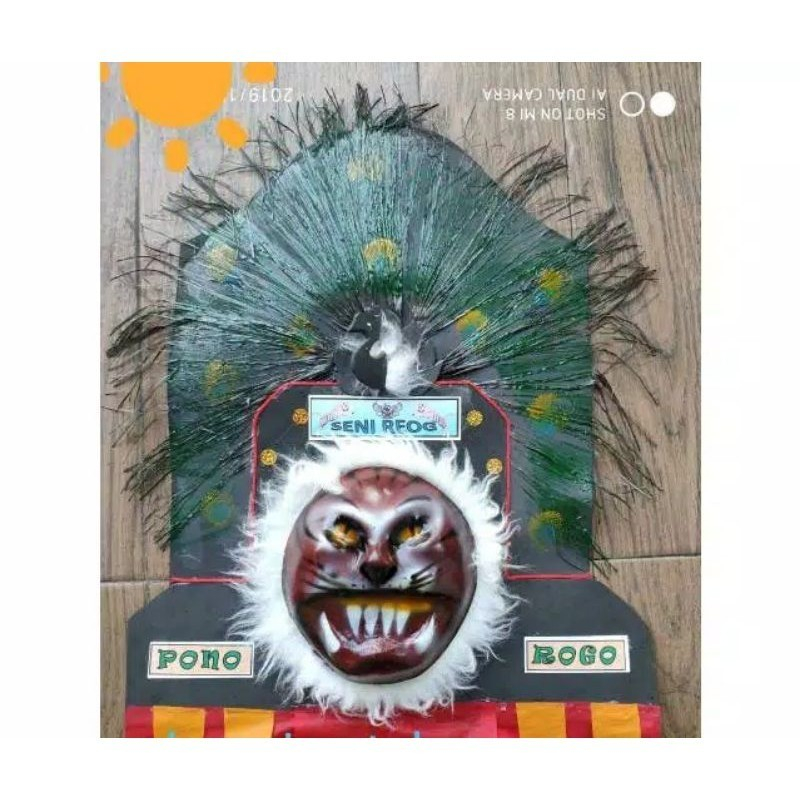 topeng spon / dadak merak / topeng merak / mainan anak