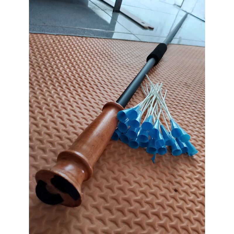 Blowgun / Sumpitan dengan Mouthpiece Kayu
