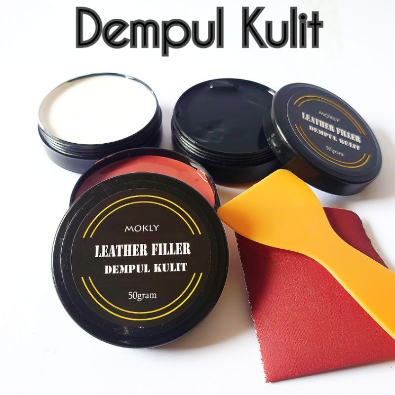dempul kulit leather filler untuk sepatu, tas, jaket, dompet dan produk kulit lainnya
