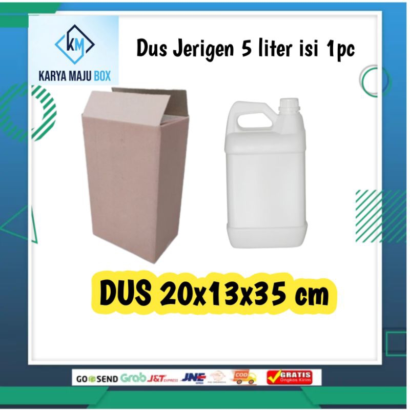 

Dus jerigen 5 liter (isi 1 pc) 20x13x35cm