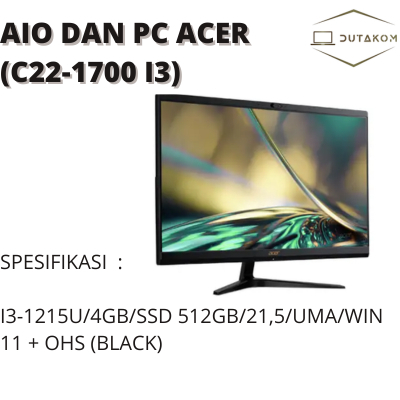 AIO ACER (C22-1700-I3) (BLACK)