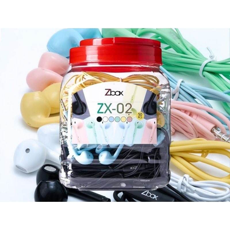 HEADSET TOPLES ZBOX ZX-02 (TOPLES 50PCS) | HEADSET MURAH | SUPERBASS | HANDSFREE KABEL | TERLARIS