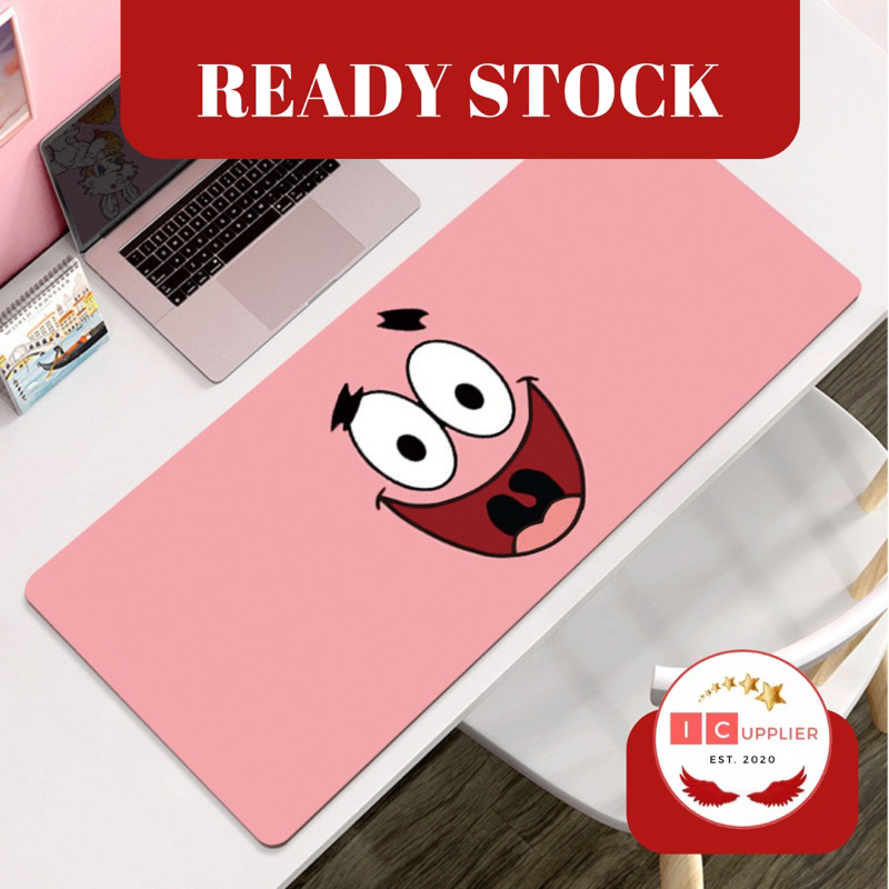 [ORI] Icupplier Premium Mouse Pad Gaming 80x30cm ketebalan 3mm Motif Patrick Spongebob Squarepants L