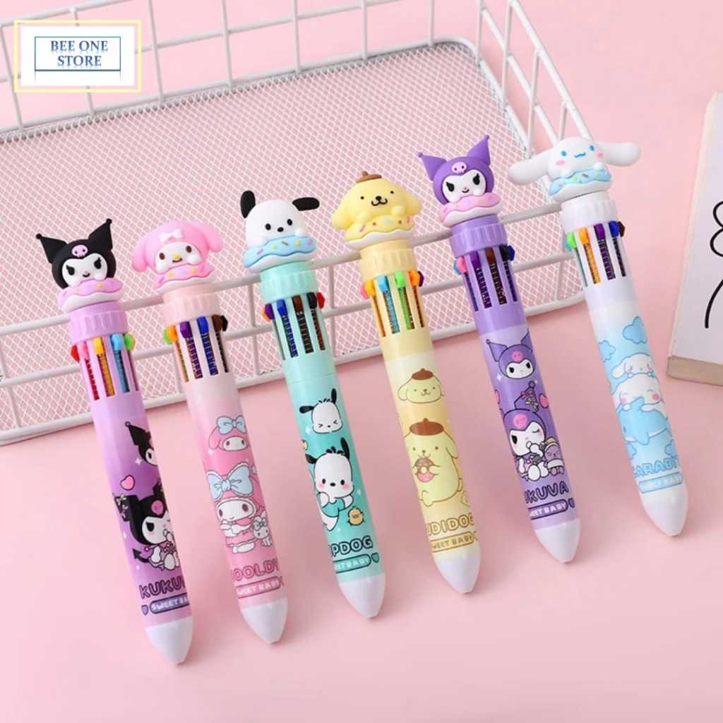 

BEE ONE - Pulpen 10 Warna Karakter Kartun Lucu Bolpoin 10 Warna