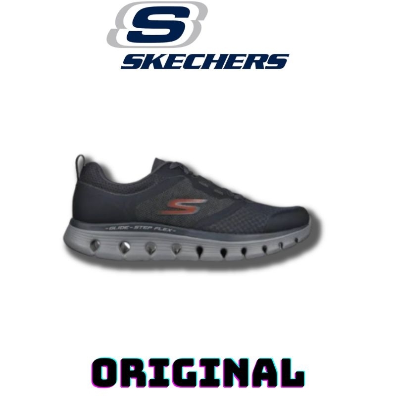 Sepatu Skechers Go Walk Glide Step Flex Montour Charcoal Men's Original
