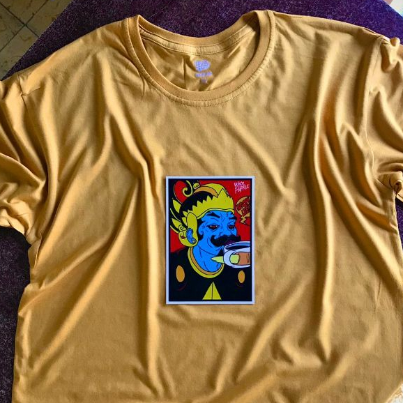 Lite Tees Pop Gatotkaca Ngopi, Bamboo cotton Voice of Jogja