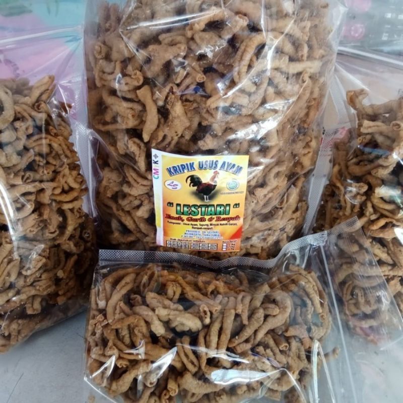 

Keripik Usus Ayam Krispi Crispy Kripsus Cemilan 250gr lestari gurih renyah enak murah LESTARI